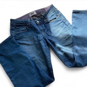 PAIGE Women's Classic Blue Straight Leg Jeans